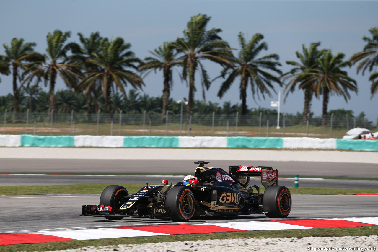 GP MALESIA, 27.03.2015 - Prove Libere 1, Romain Grosjean (FRA) Lotus F1 Team E23