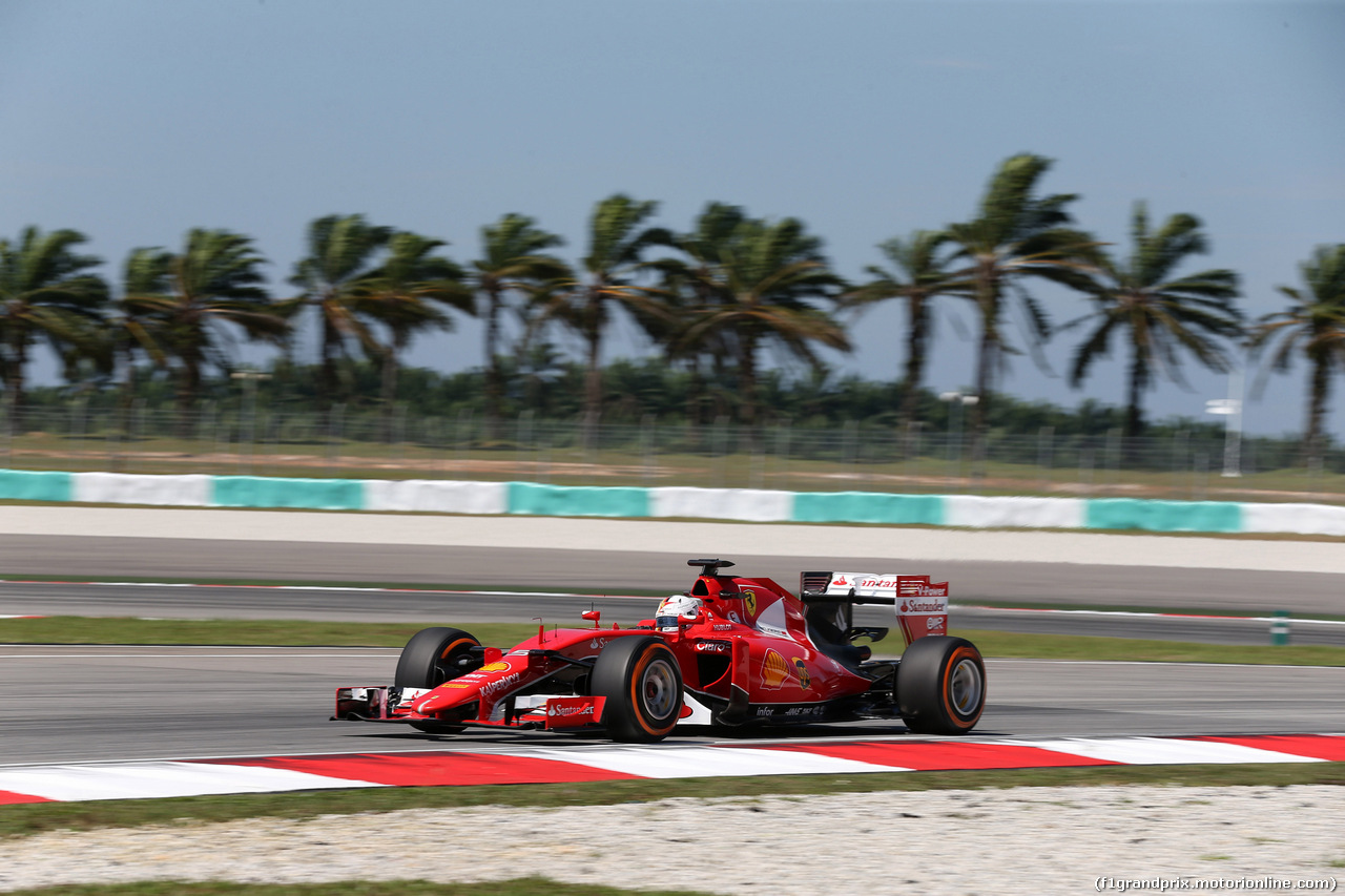GP MALESIA, 27.03.2015 - Prove Libere 1, Sebastian Vettel (GER) Ferrari SF15-T