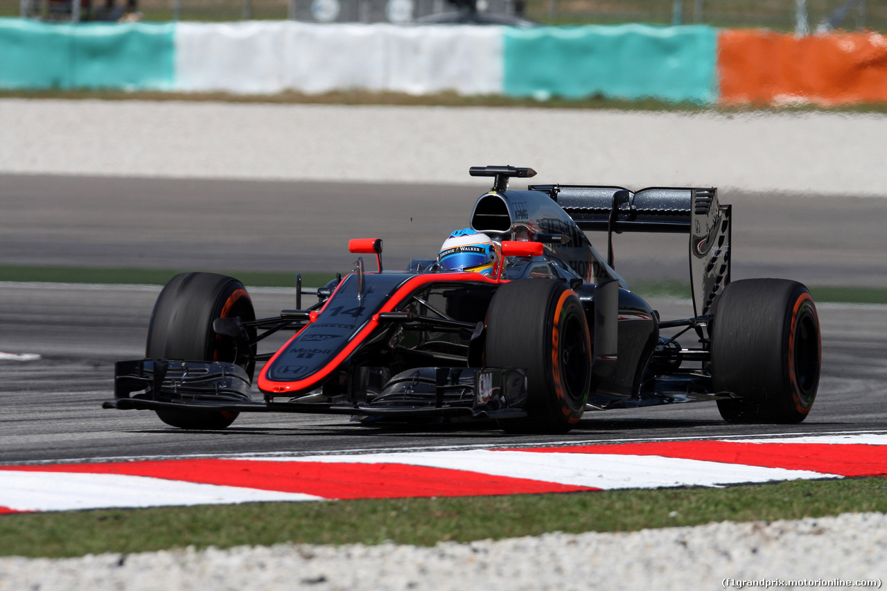 GP MALESIA, 27.03.2015 - Prove Libere 1, Fernando Alonso (ESP) McLaren Honda MP4-30