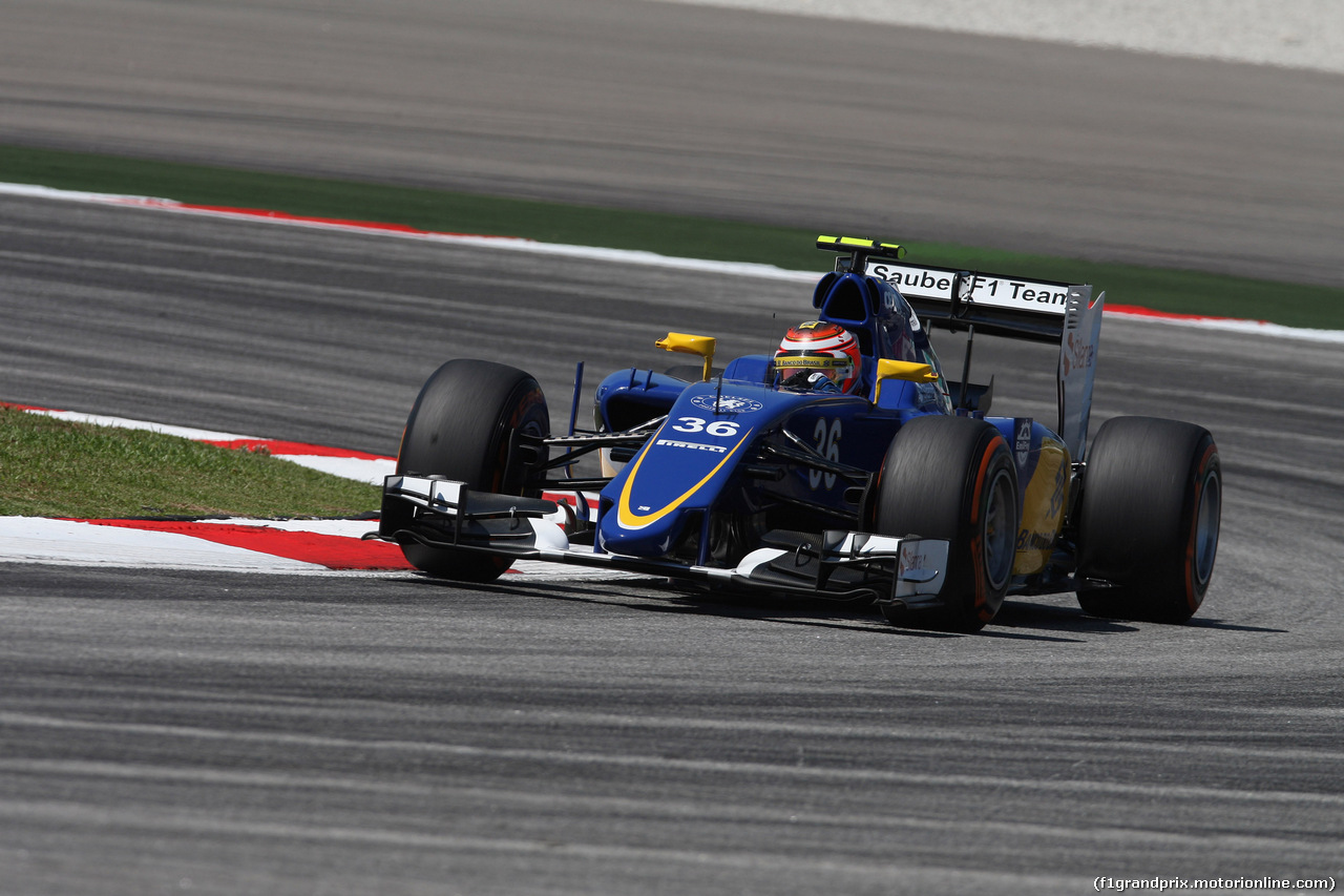 GP MALESIA, 27.03.2015 - Prove Libere 1, Raffaele Marciello (ITA) Sauber F1 Team