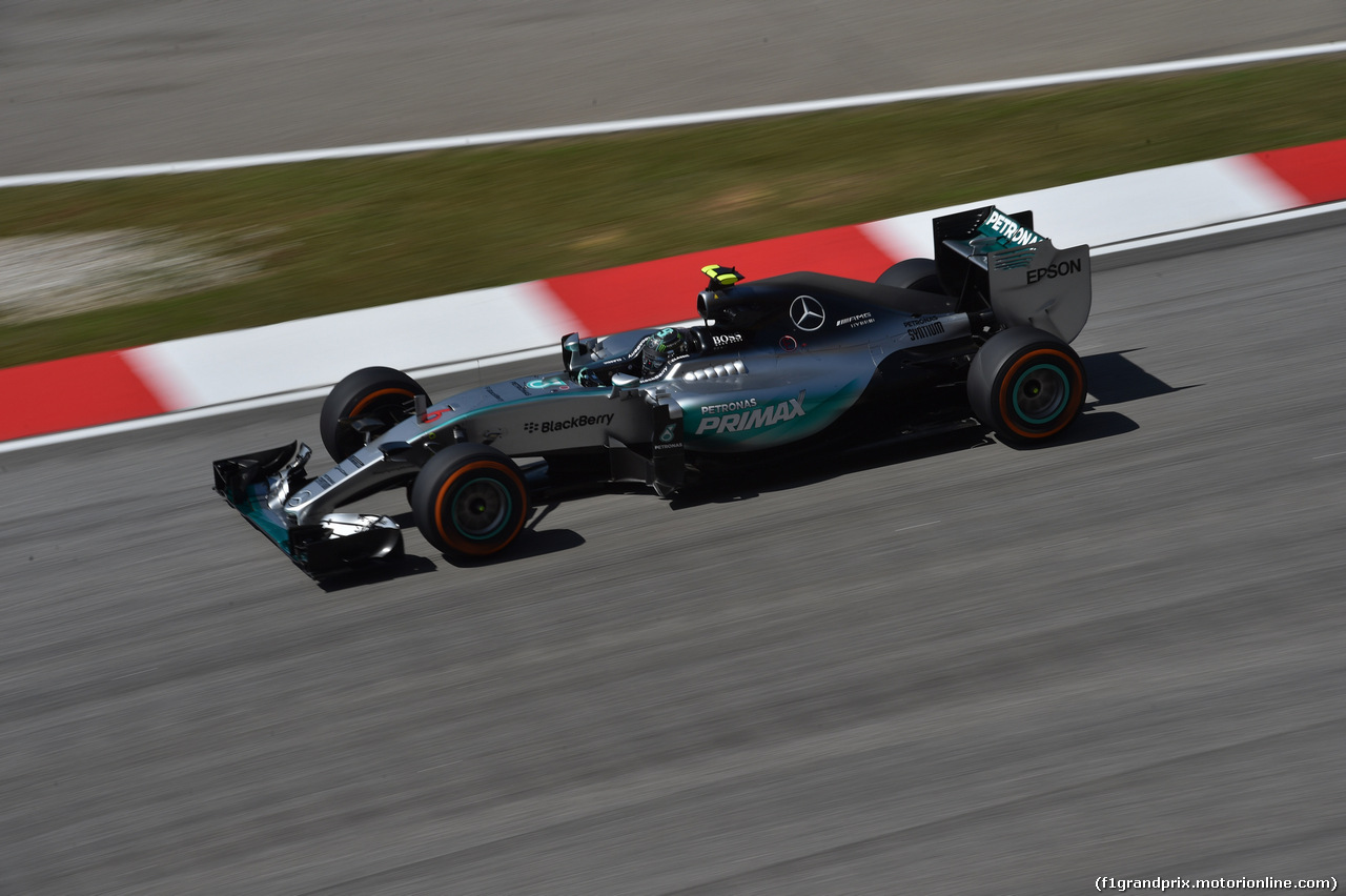 GP MALESIA, 27.03.2015 - Prove Libere 1, Nico Rosberg (GER) Mercedes AMG F1 W06
