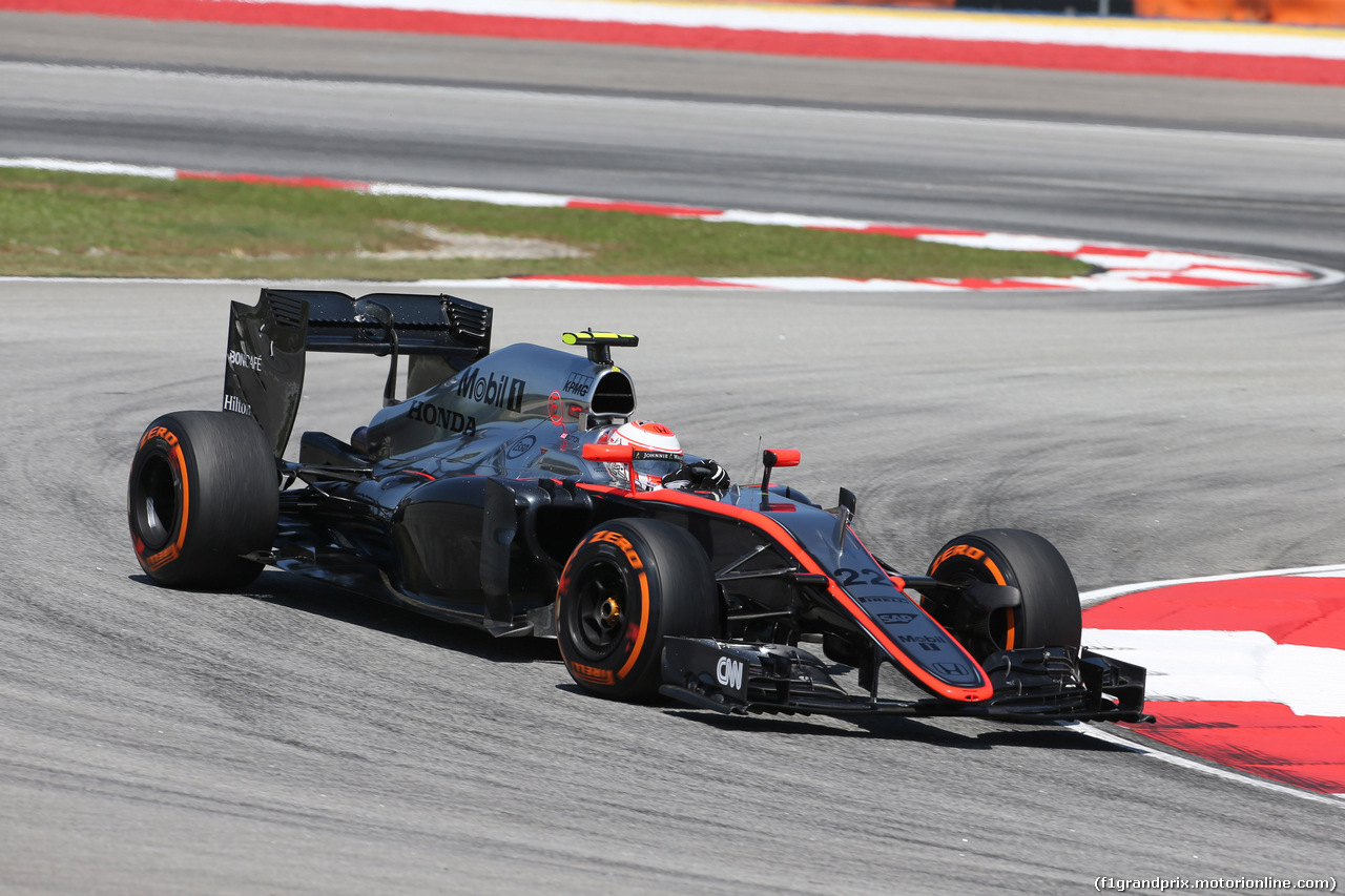 GP MALESIA, 27.03.2015 - Prove Libere 1, Jenson Button (GBR)  McLaren Honda MP4-30.