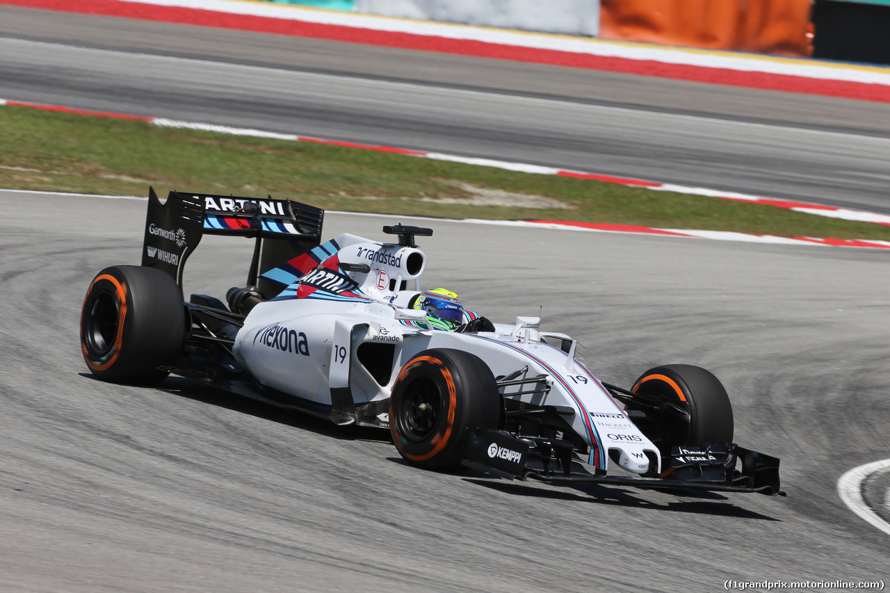 GP MALESIA, 27.03.2015 - Prove Libere 1, Felipe Massa (BRA) Williams F1 Team FW37