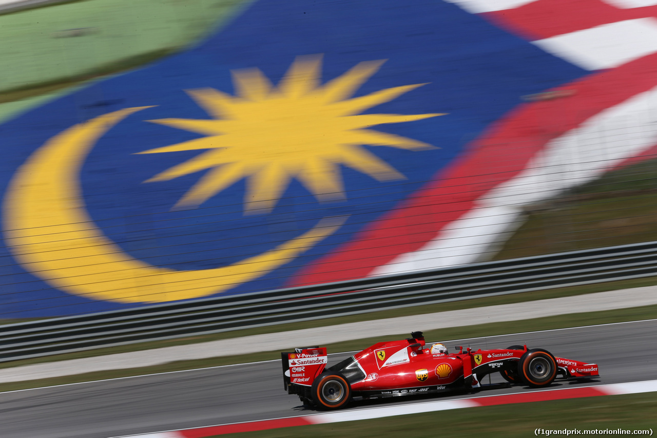 GP MALESIA, 27.03.2015 - Prove Libere 1, Sebastian Vettel (GER) Ferrari SF15-T