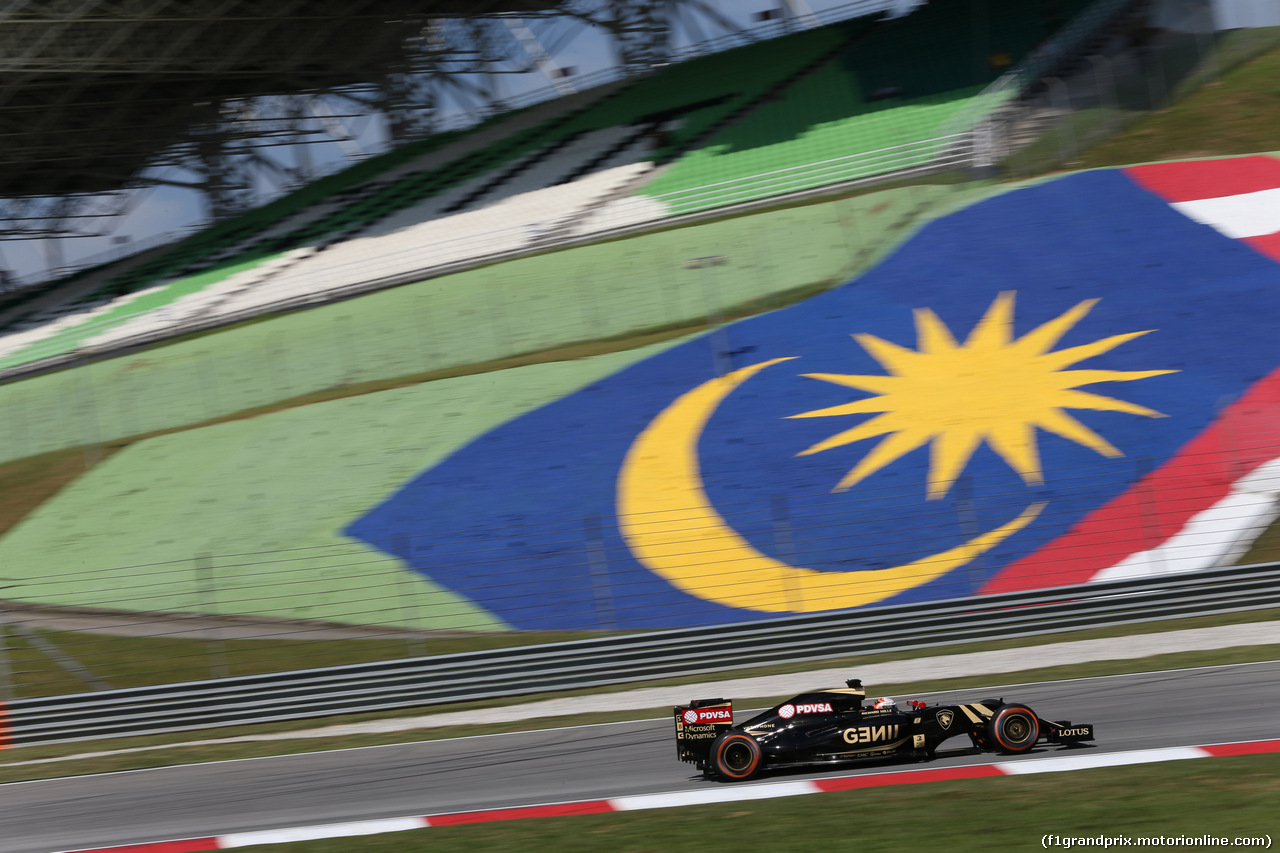 GP MALESIA, 27.03.2015 - Prove Libere 1, Romain Grosjean (FRA) Lotus F1 Team E23