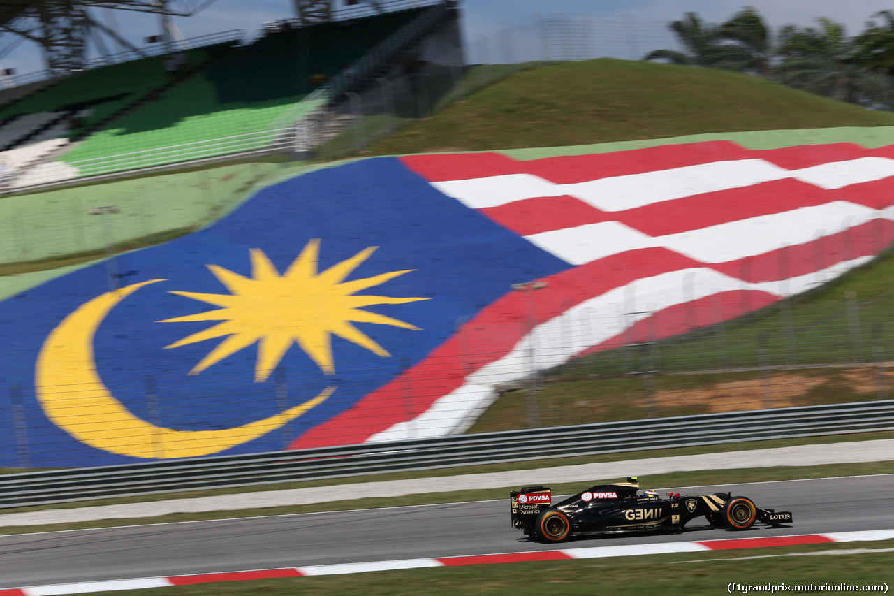 GP MALESIA, 27.03.2015 - Prove Libere 1, Pastor Maldonado (VEN) Lotus F1 Team E23