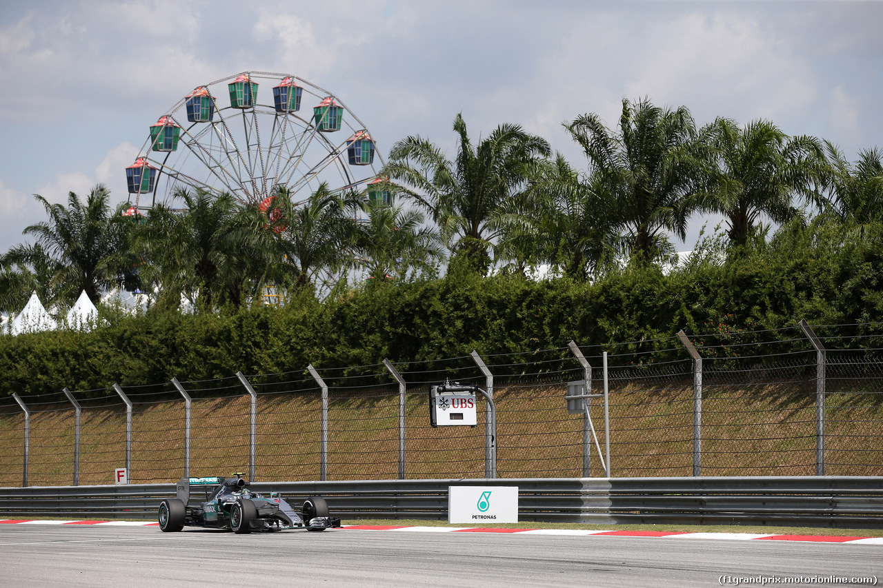 GP MALESIA, 27.03.2015 - Prove Libere 2, Nico Rosberg (GER) Mercedes AMG F1 W06