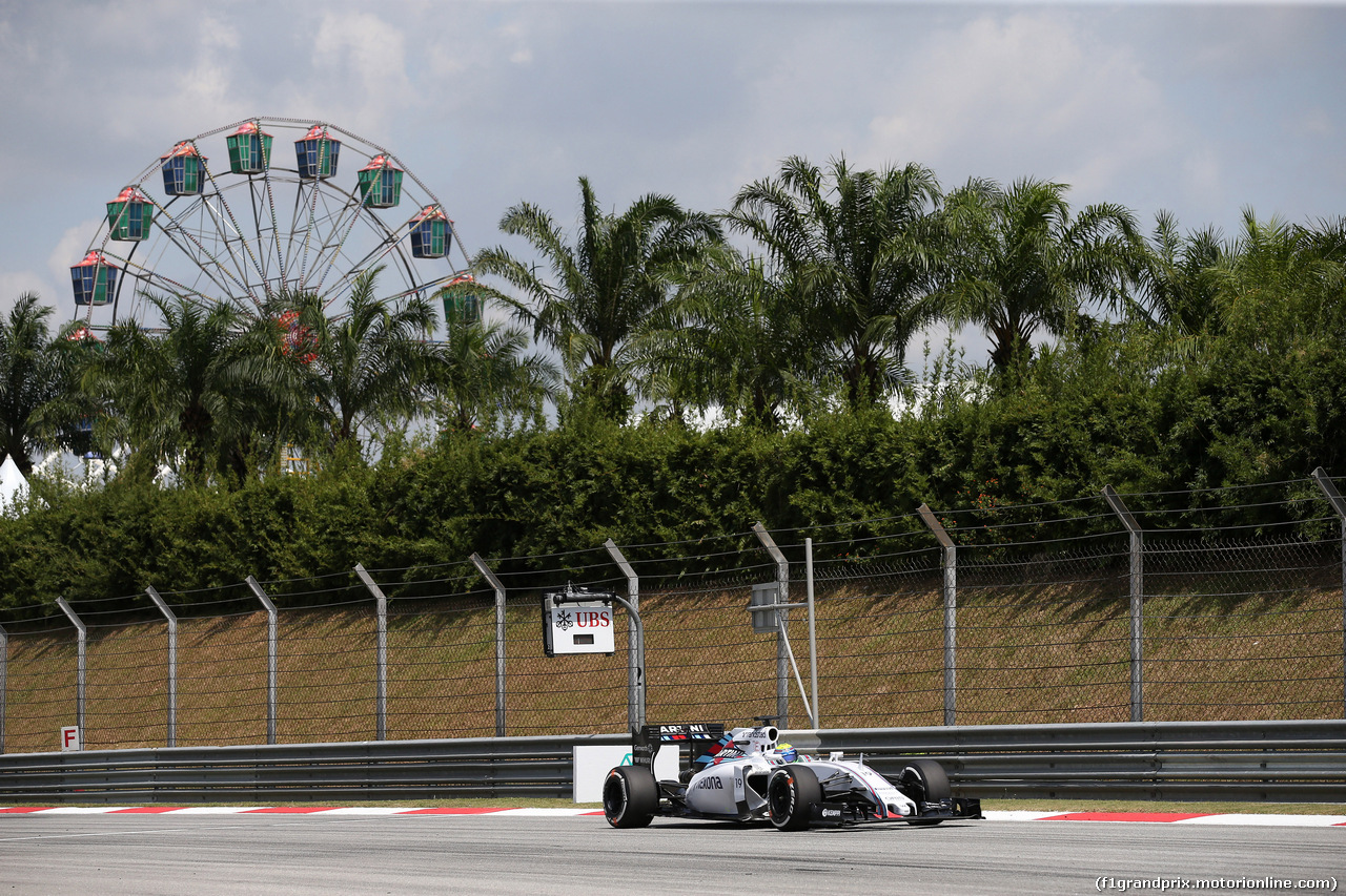 GP MALESIA, 27.03.2015 - Prove Libere 2, Felipe Massa (BRA) Williams F1 Team FW37