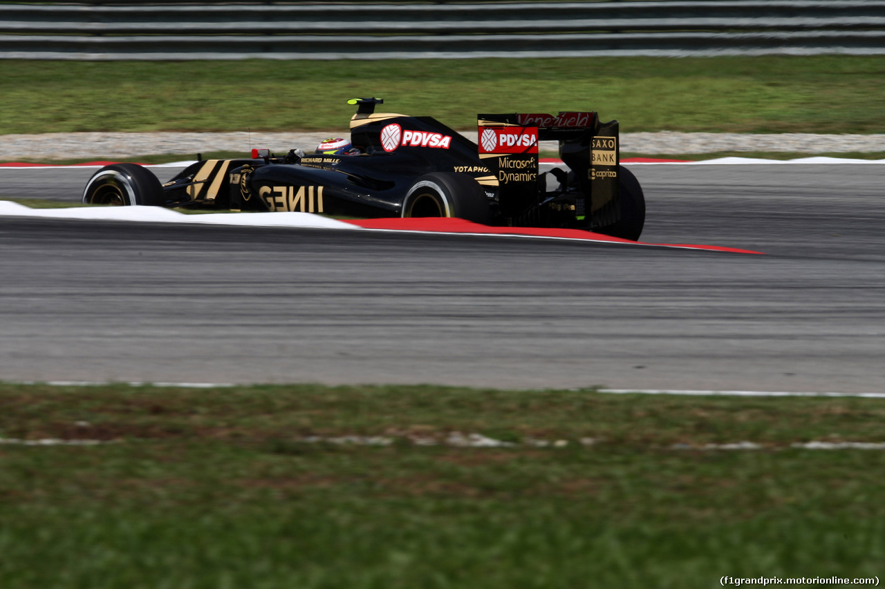 GP MALESIA, 27.03.2015 - Prove Libere 2, Pastor Maldonado (VEN) Lotus F1 Team E23