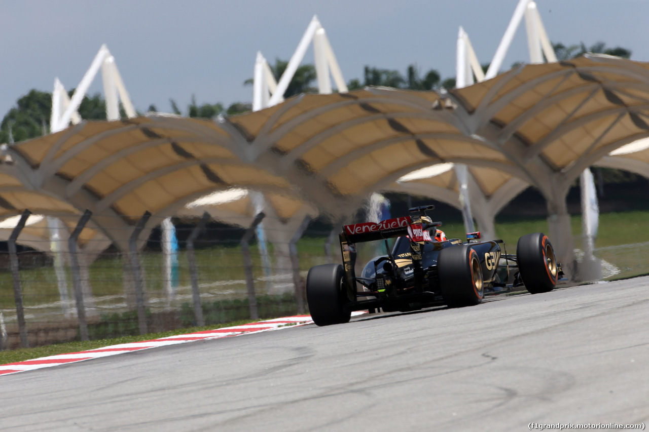 GP MALESIA, 27.03.2015 - Prove Libere 2, Romain Grosjean (FRA) Lotus F1 Team E23