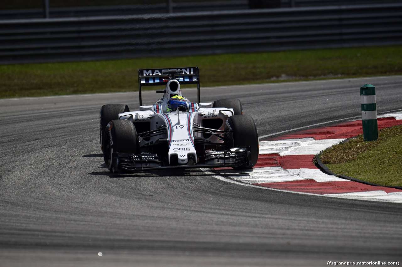 GP MALESIA, 27.03.2015 - Prove Libere 2, Felipe Massa (BRA) Williams F1 Team FW37