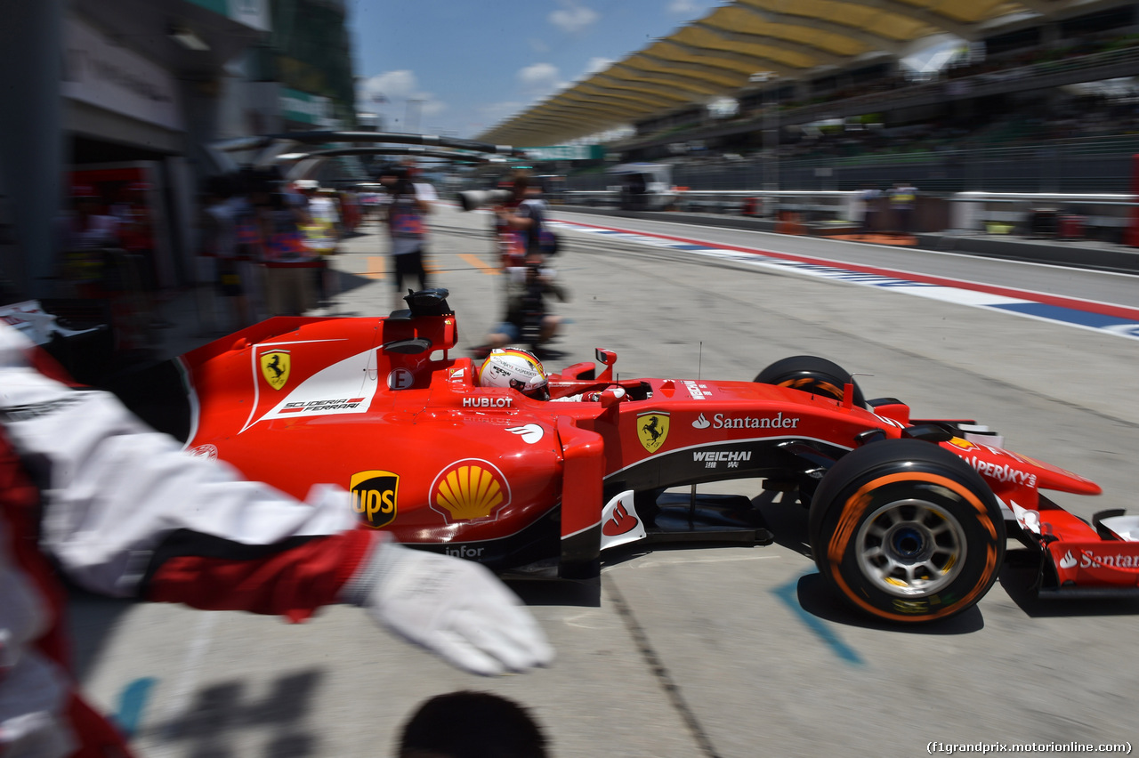 GP MALESIA, 27.03.2015 - Prove Libere 2, Sebastian Vettel (GER) Ferrari SF15-T
