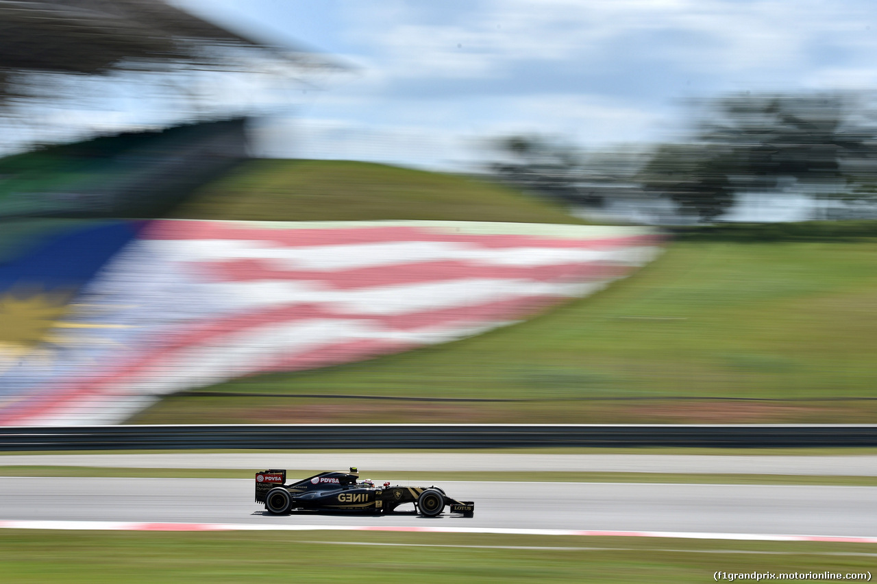 GP MALESIA, 27.03.2015 - Prove Libere 2, Romain Grosjean (FRA) Lotus F1 Team E23