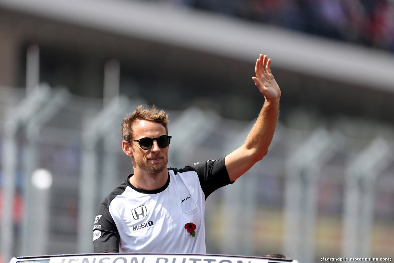 GP MESSICO, 01.11.2015 - Jenson Button (GBR)  McLaren Honda MP4-30.