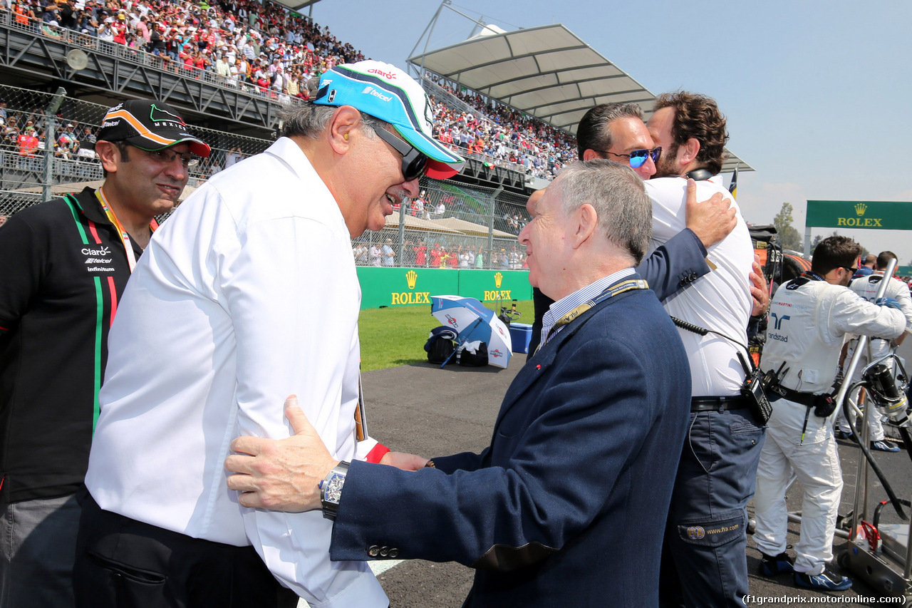 GP MESSICO, 01.11.2015 - Gara, Carlos Slim Helu e Jean Todt (FRA), President FIA