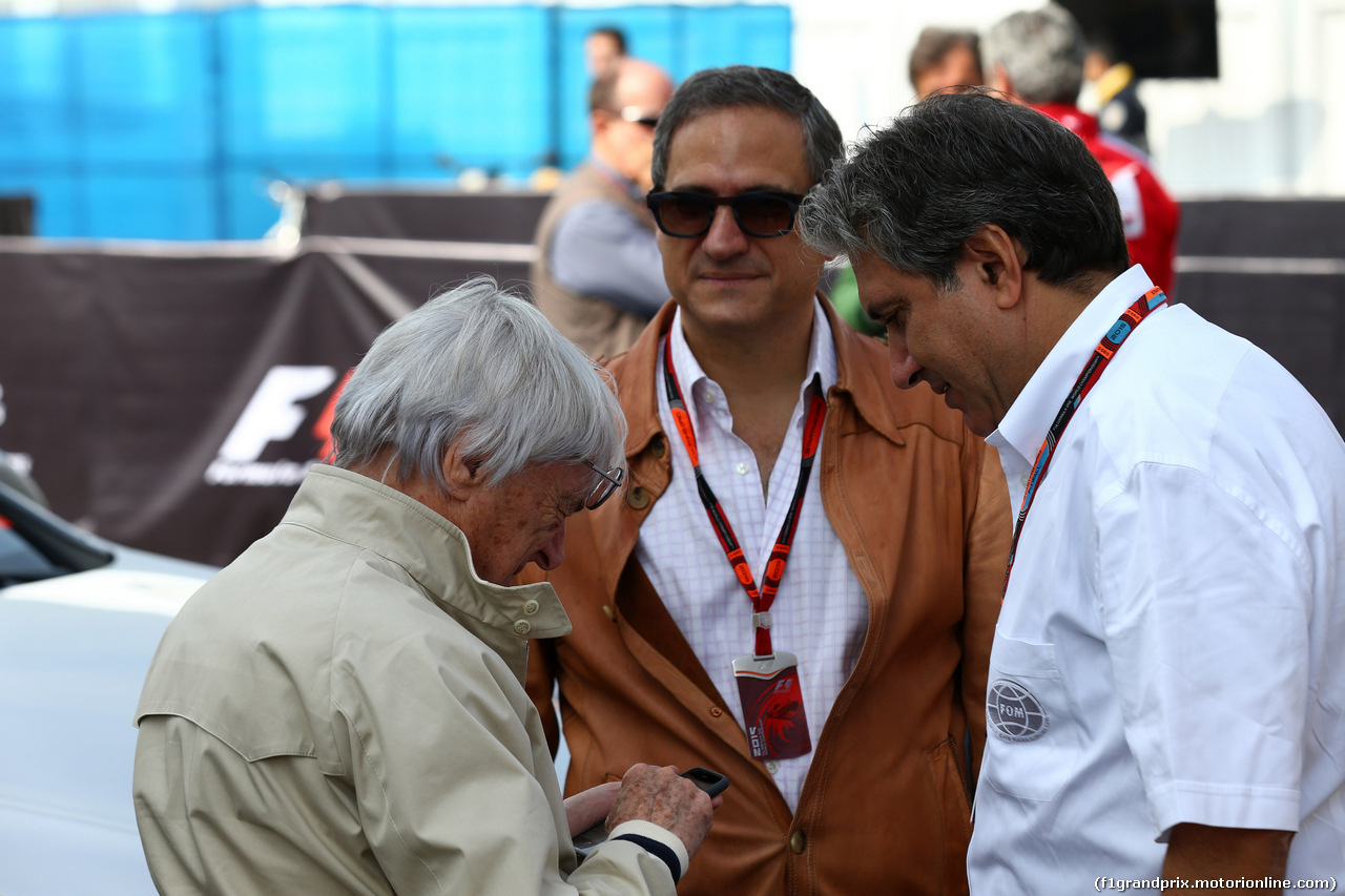 GP MESSICO, 29.10.2015 - Bernie Ecclestone (GBR), President e CEO of FOM e Pasquale Lattuneddu (ITA), FOM