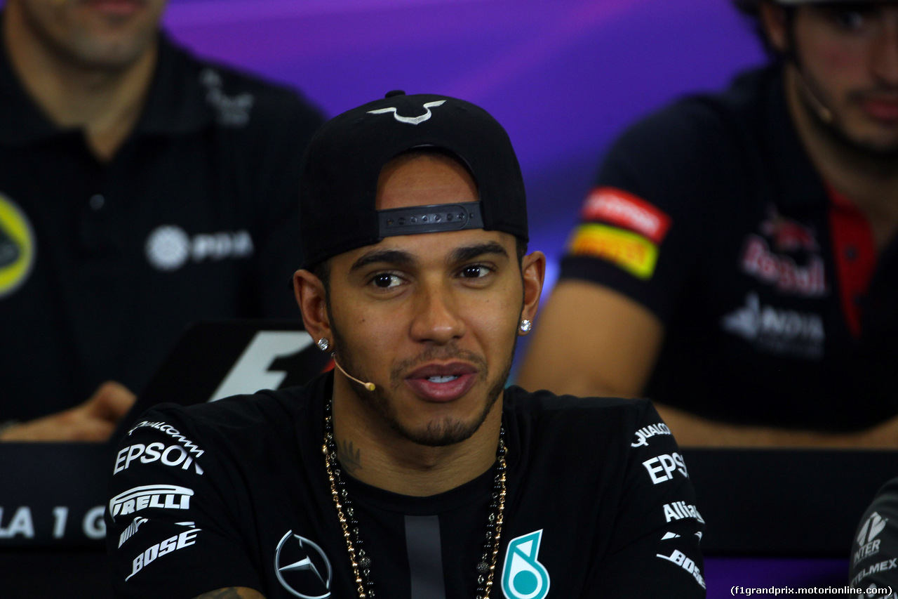 GP MESSICO, 29.10.2015 - Conferenza Stampa, Lewis Hamilton (GBR) Mercedes AMG F1 W06