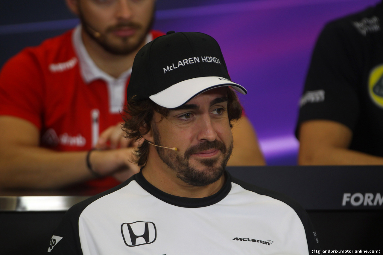 GP MESSICO, 29.10.2015 - Conferenza Stampa, Fernando Alonso (ESP) McLaren Honda MP4-30