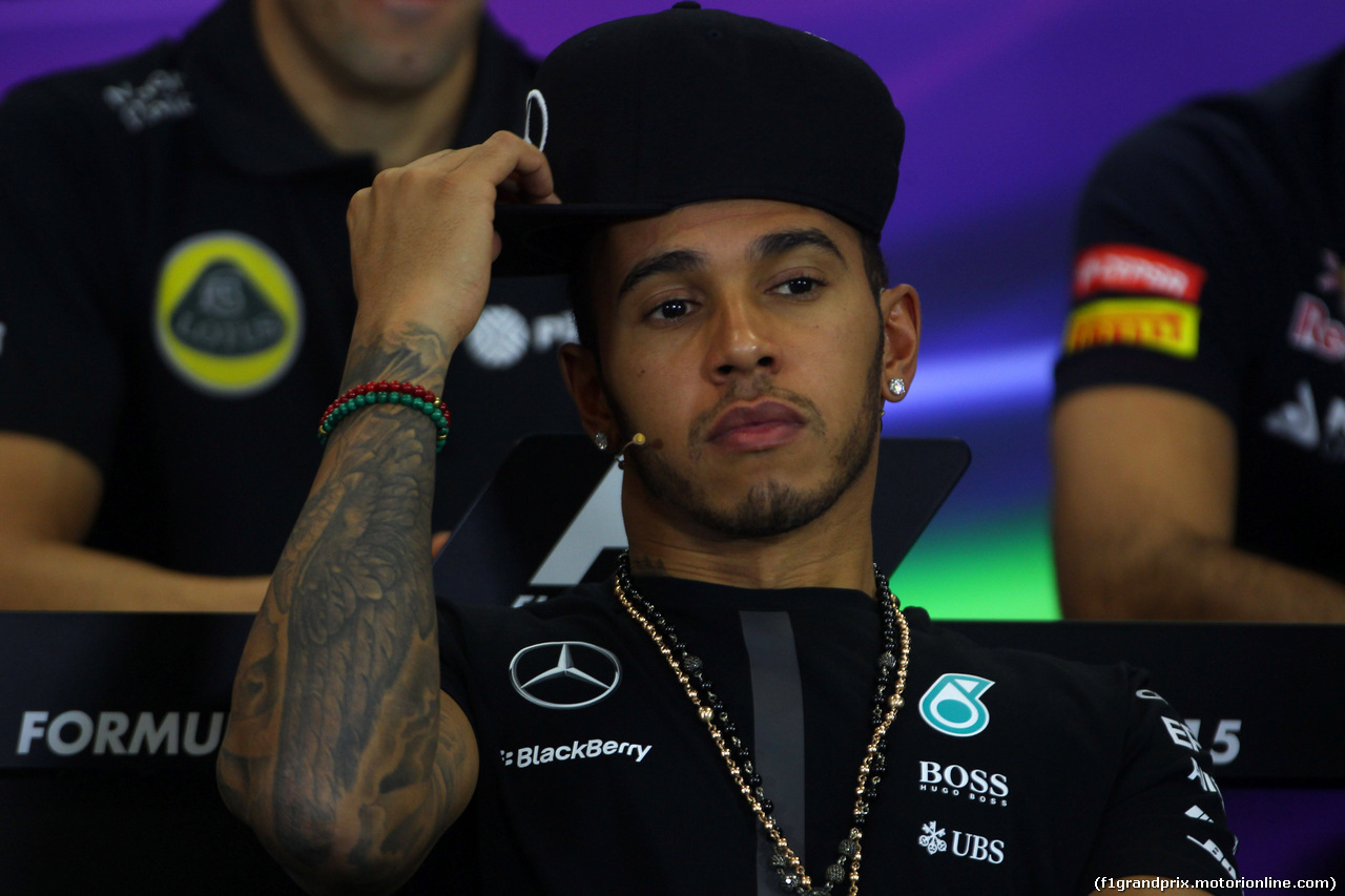 GP MESSICO, 29.10.2015 - Conferenza Stampa, Lewis Hamilton (GBR) Mercedes AMG F1 W06