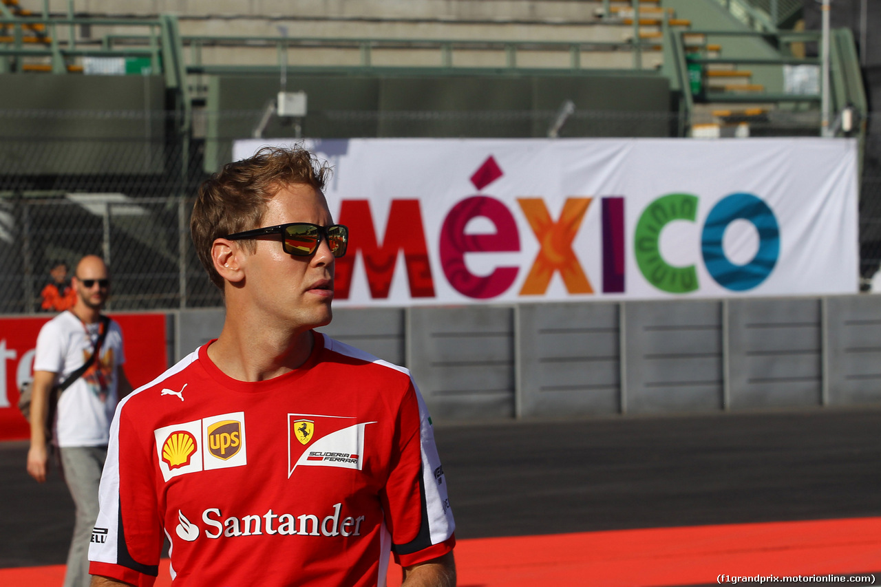 GP MESSICO, 29.10.2015 - Sebastian Vettel (GER) Ferrari SF15-T