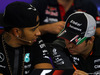 GP MESSICO, 29.10.2015 - Conferenza Stampa, Lewis Hamilton (GBR) Mercedes AMG F1 W06 e Sergio Perez (MEX) Sahara Force India F1 VJM08