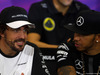 GP MESSICO, 29.10.2015 - Conferenza Stampa, Fernando Alonso (ESP) McLaren Honda MP4-30 e Lewis Hamilton (GBR) Mercedes AMG F1 W06