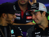 GP MESSICO, 29.10.2015 - Conferenza Stampa, Lewis Hamilton (GBR) Mercedes AMG F1 W06 e Sergio Perez (MEX) Sahara Force India F1 VJM08