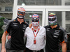 GP MESSICO, 29.10.2015 - Nico Hulkenberg (GER) Sahara Force India F1 VJM08, Nigel Mansell (GBR) e Sergio Perez (MEX) Sahara Force India F1 VJM08