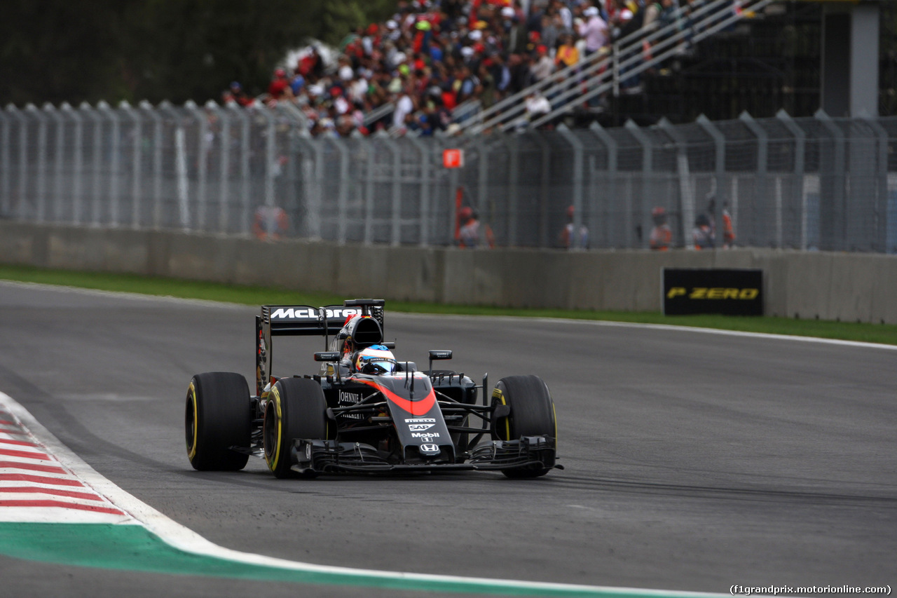 GP MESSICO, 31.10.2015- Prove Libere 3, Fernando Alonso (ESP) McLaren Honda MP4-30