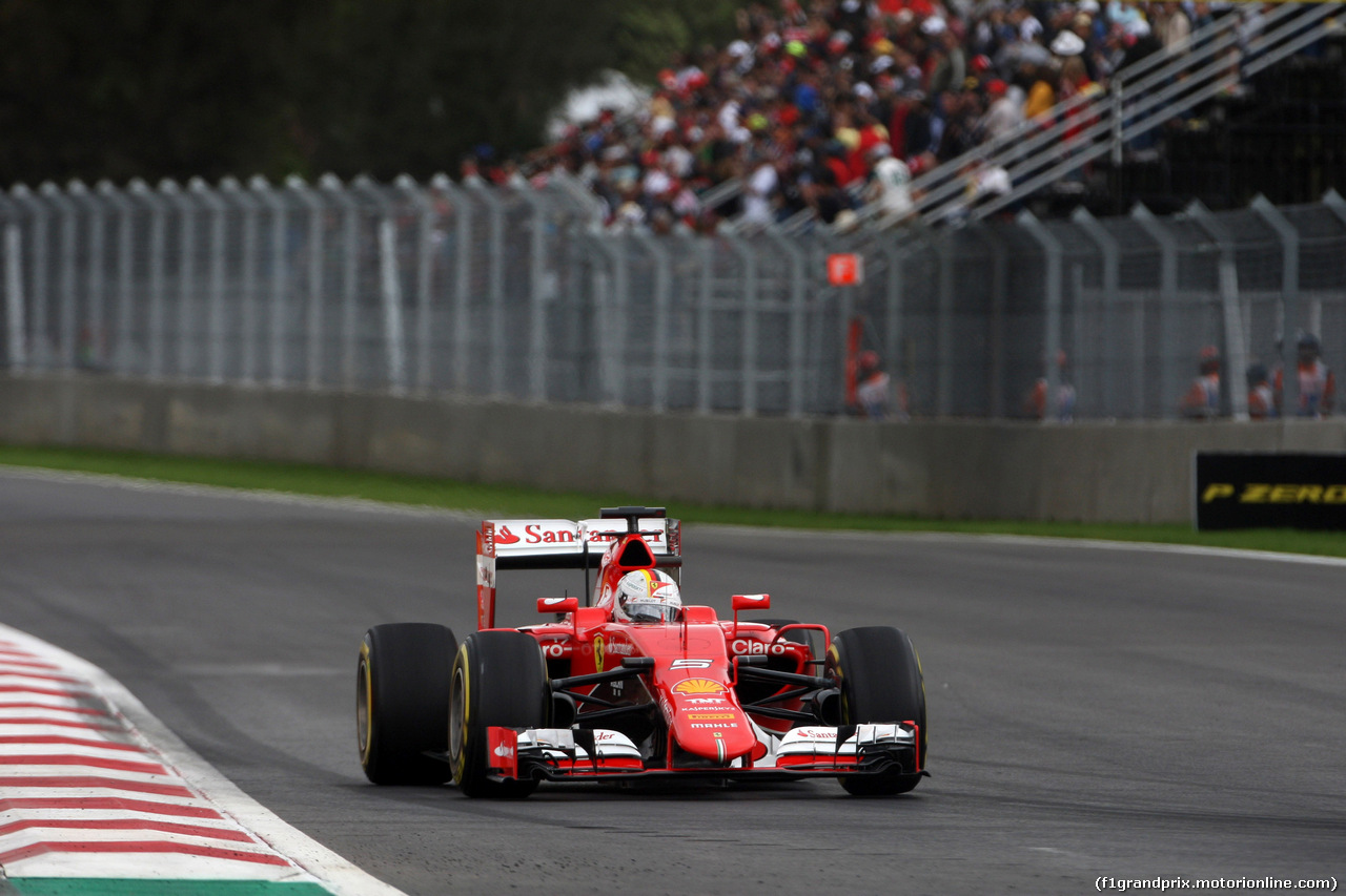 GP MESSICO, 31.10.2015- Prove Libere 3, Sebastian Vettel (GER) Ferrari SF15-T