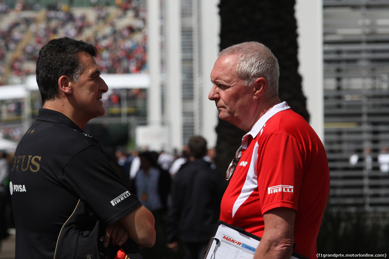GP MESSICO, 31.10.2015- Prove Libere 3, (L) Federico Gastaldi (ARG) Lotus F1 Team Deputy Team Principal e John Booth (GBR) Manor Marussia F1 Team Team Principal