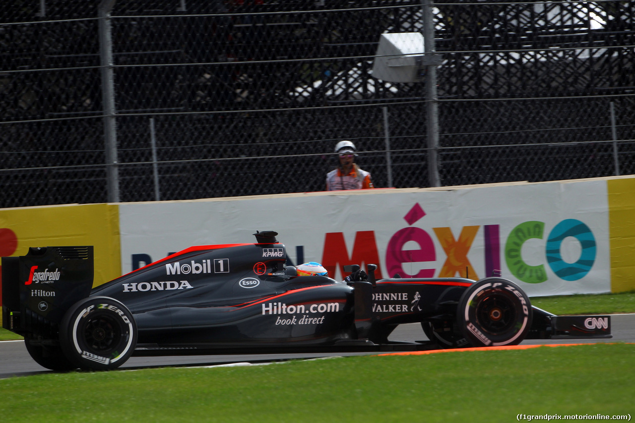 GP MESSICO, 31.10.2015- Prove Libere 3, Fernando Alonso (ESP) McLaren Honda MP4-30