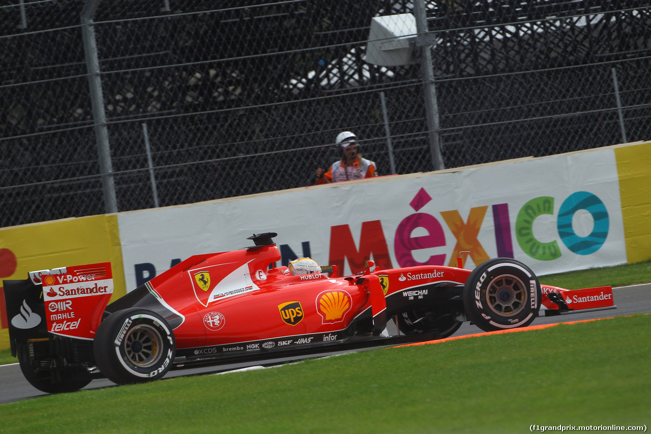 GP MESSICO, 31.10.2015- Prove Libere 3, Sebastian Vettel (GER) Ferrari SF15-T