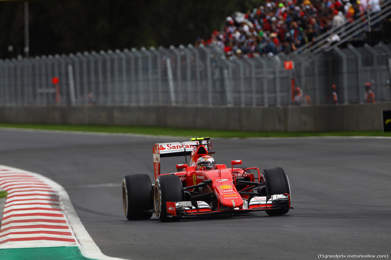 GP MESSICO, 31.10.2015- Prove Libere 3, Kimi Raikkonen (FIN) Ferrari SF15-T