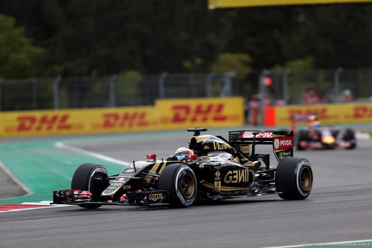 GP MESSICO, 31.10.2015- Prove Libere 3, Romain Grosjean (FRA) Lotus F1 Team E23