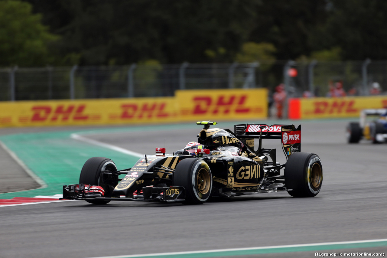 GP MESSICO, 31.10.2015- Prove Libere 3, Pastor Maldonado (VEN) Lotus F1 Team E23
