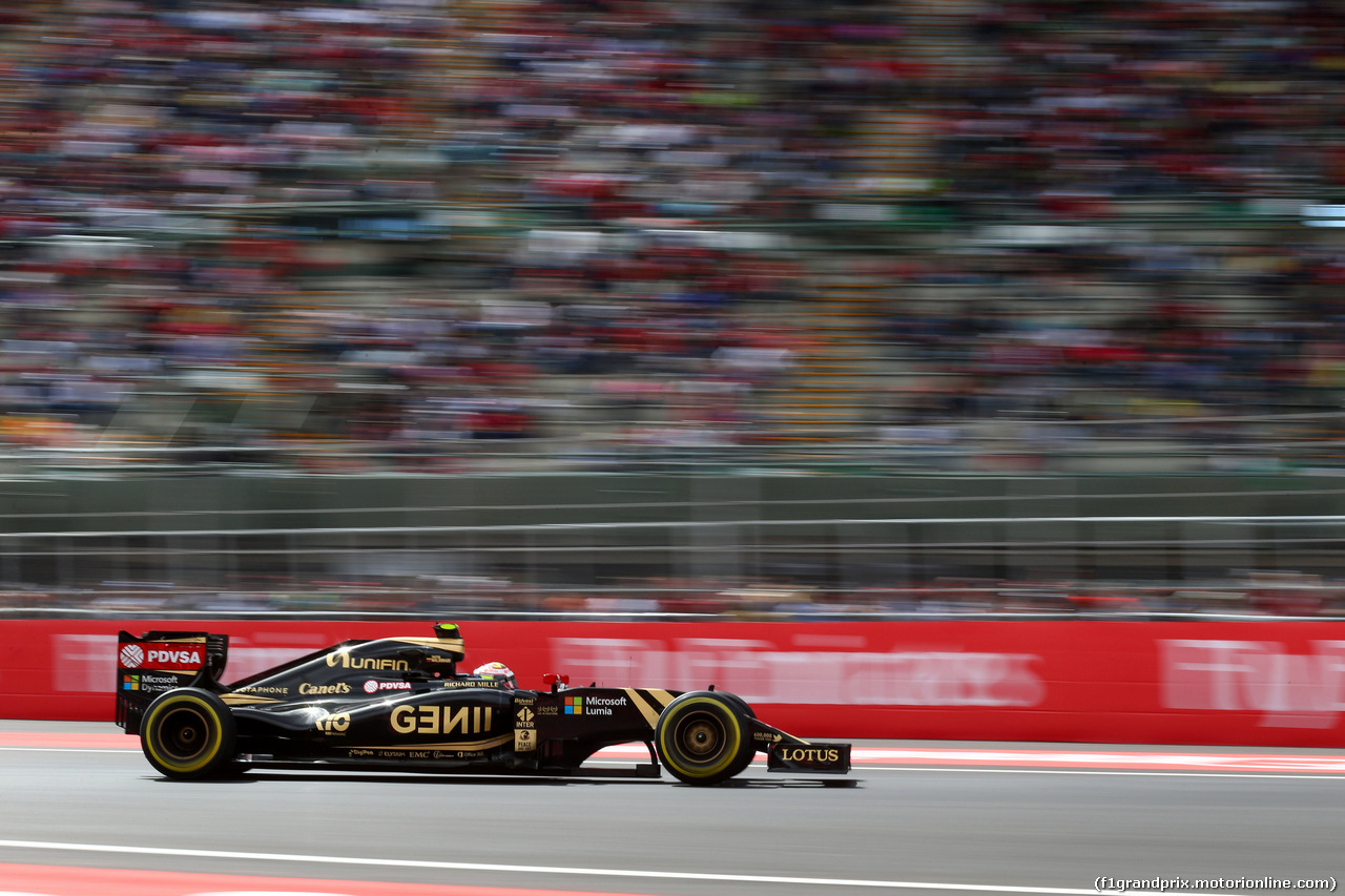 GP MESSICO, 31.10.2015- Prove Libere 3, Pastor Maldonado (VEN) Lotus F1 Team E23