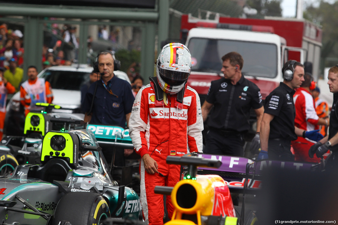 GP MESSICO, 31.10.2015- Qualifiche, Sebastian Vettel (GER) Ferrari SF15-T