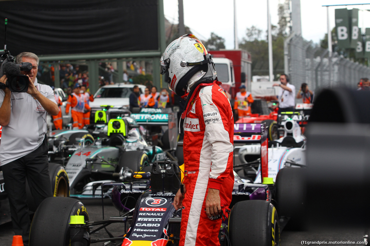 GP MESSICO, 31.10.2015- Qualifiche, Sebastian Vettel (GER) Ferrari SF15-T