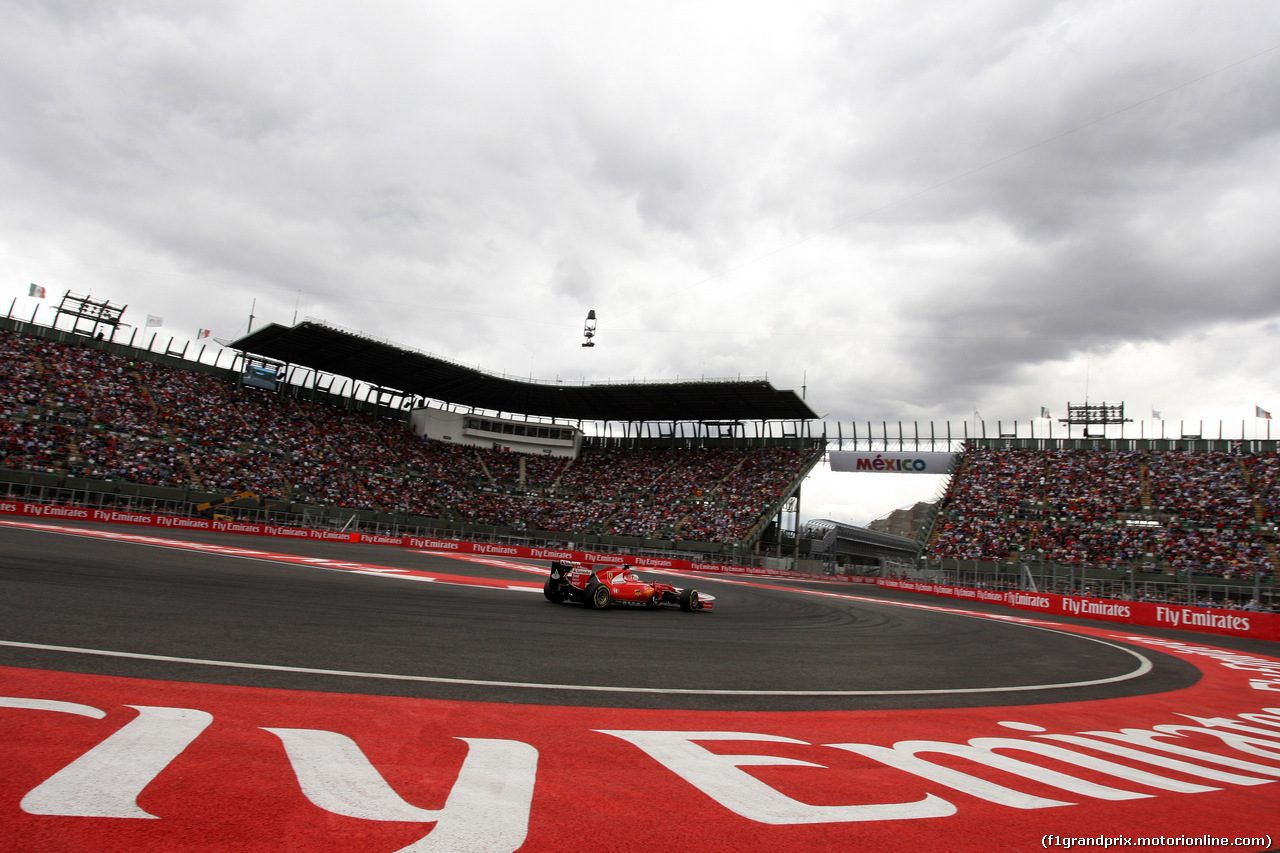 GP MESSICO, 31.10.2015- Qualifiche, Sebastian Vettel (GER) Ferrari SF15-T