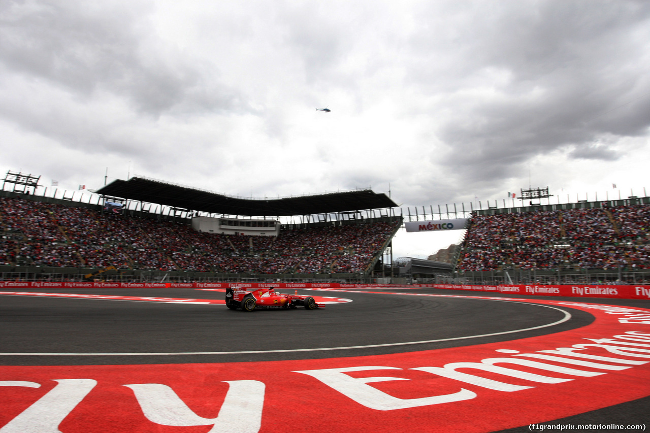 GP MESSICO, 31.10.2015- Qualifiche, Sebastian Vettel (GER) Ferrari SF15-T