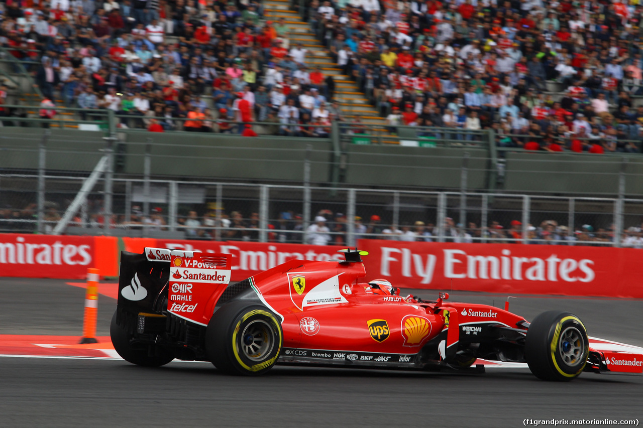 GP MESSICO, 31.10.2015- Qualifiche, Kimi Raikkonen (FIN) Ferrari SF15-T