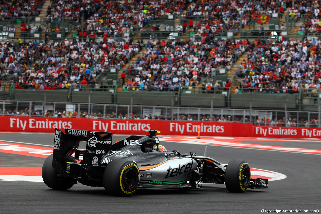 GP MESSICO, 31.10.2015- Qualifiche, Sergio Perez (MEX) Sahara Force India F1 VJM08