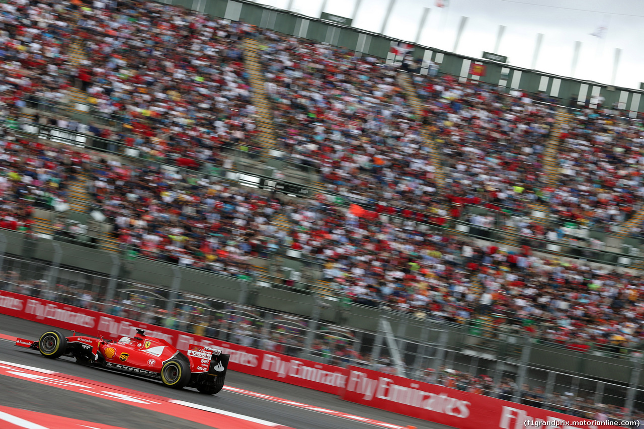 GP MESSICO, 31.10.2015- Qualifiche, Sebastian Vettel (GER) Ferrari SF15-T