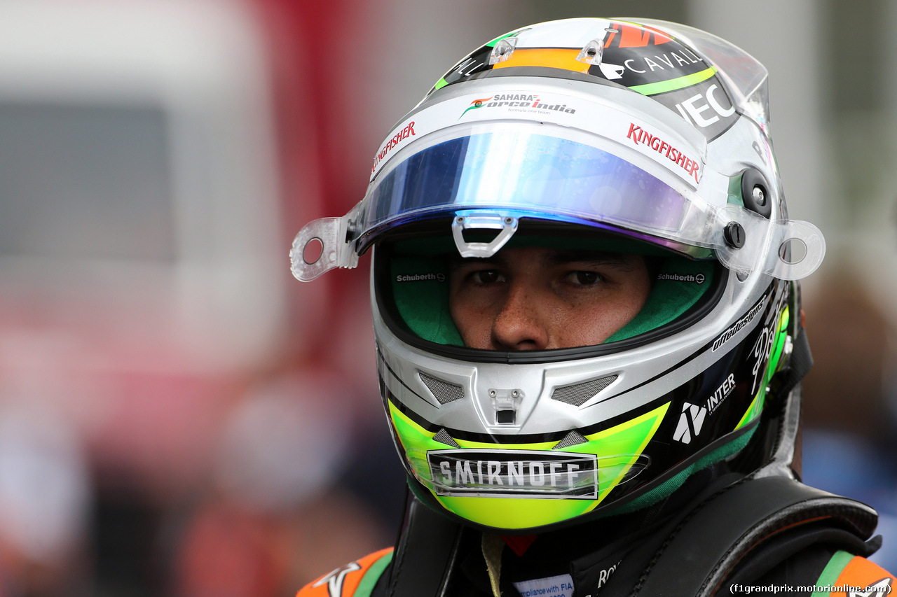 GP MESSICO, 31.10.2015- Qualifiche, Sergio Perez (MEX) Sahara Force India F1 VJM08