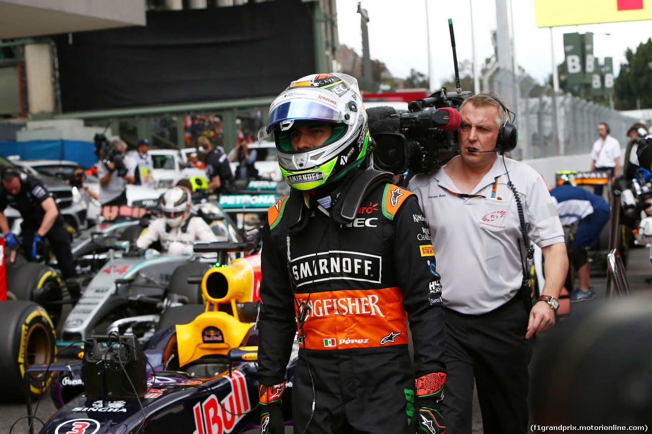 GP MESSICO, 31.10.2015- Qualifiche, Sergio Perez (MEX) Sahara Force India F1 VJM08