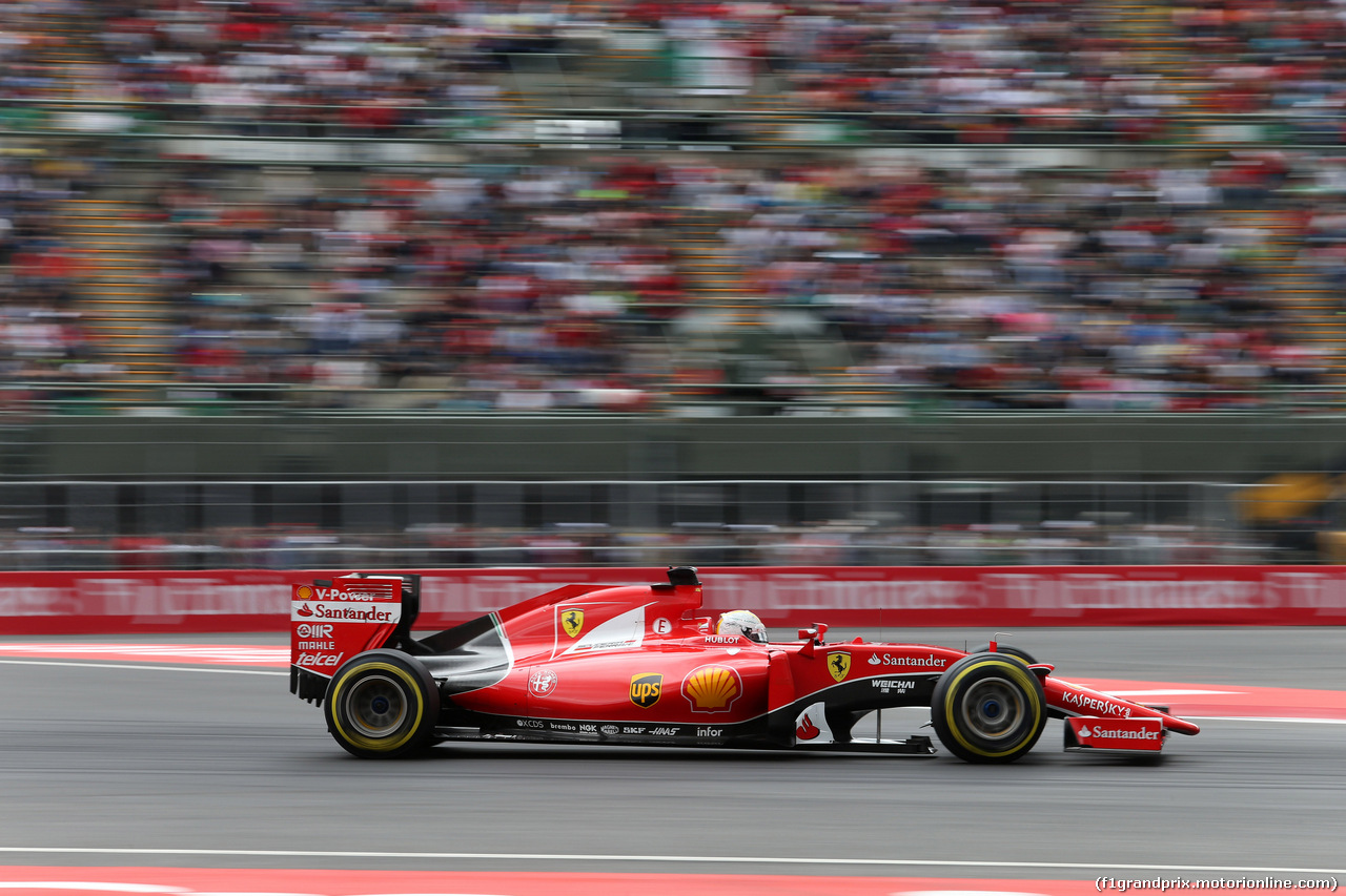 GP MESSICO, 31.10.2015- Qualifiche, Sebastian Vettel (GER) Ferrari SF15-T