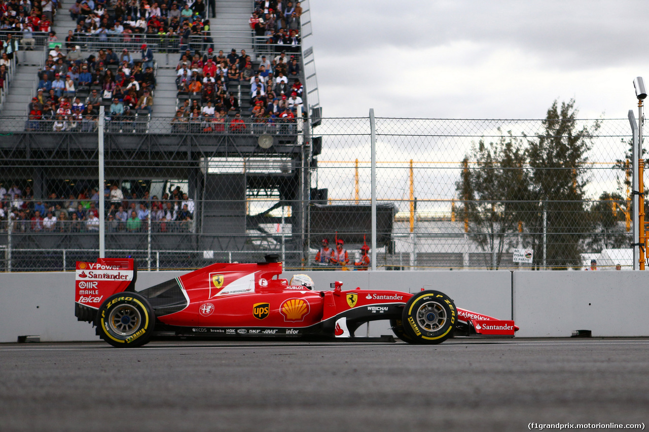 GP MESSICO, 31.10.2015- Qualifiche, Sebastian Vettel (GER) Ferrari SF15-T