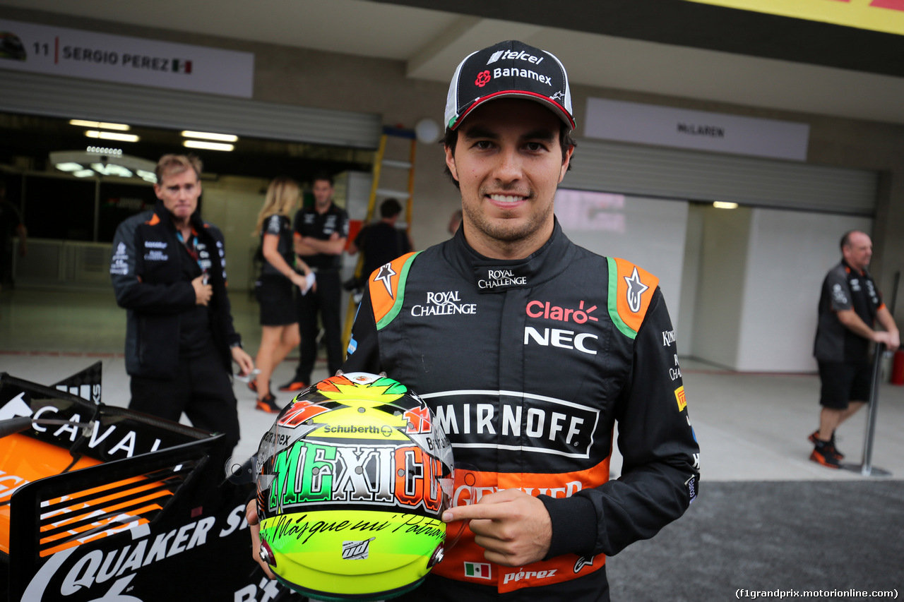 GP MESSICO, 31.10.2015- Sergio Perez (MEX) Sahara Force India F1 VJM08