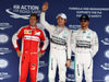 GP MESSICO, 31.10.2015- Qualifiche, terzo Sebastian Vettel (GER) Ferrari SF15-T, Nico Rosberg (GER) Mercedes AMG F1 W06 pole position e secondo Lewis Hamilton (GBR) Mercedes AMG F1 W06